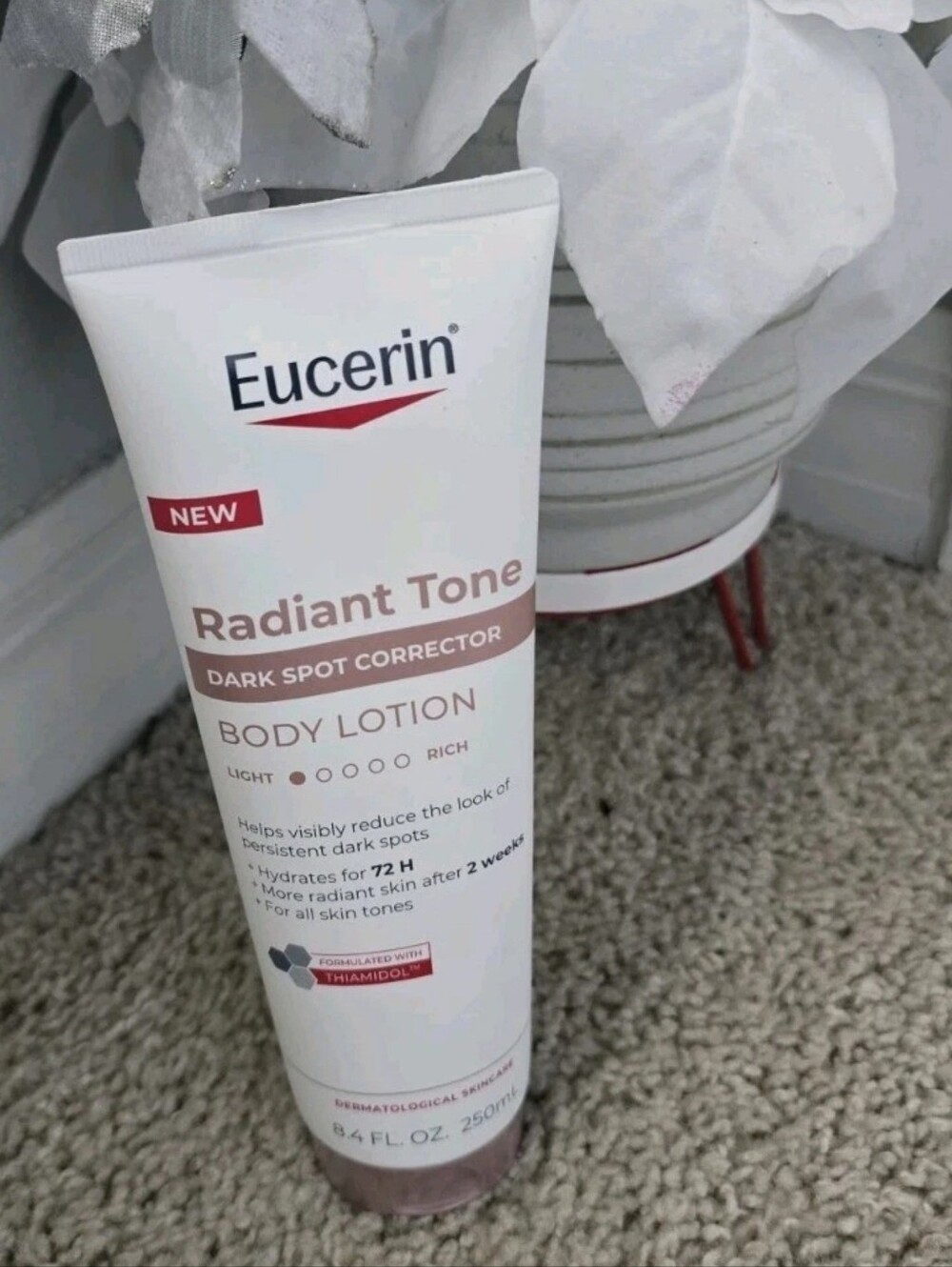 Eucerin Radiant Tone Dark Spot Corrector Body Lotion Thiamidol Enriched 8.4 OZ.